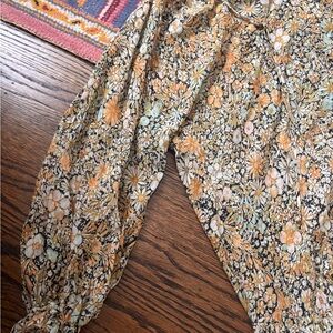 Free People Floral Maxi Dress - Black, Orange, White, Green